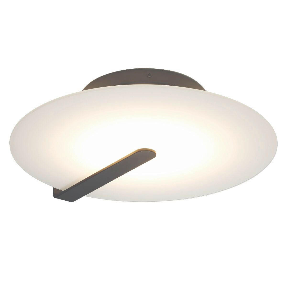 LED-WANDLEUCHTE 43,2/9,2 cm    - Schwarz, Design, Glas/Metall (43,2/9,2cm) - Elstead Lighting