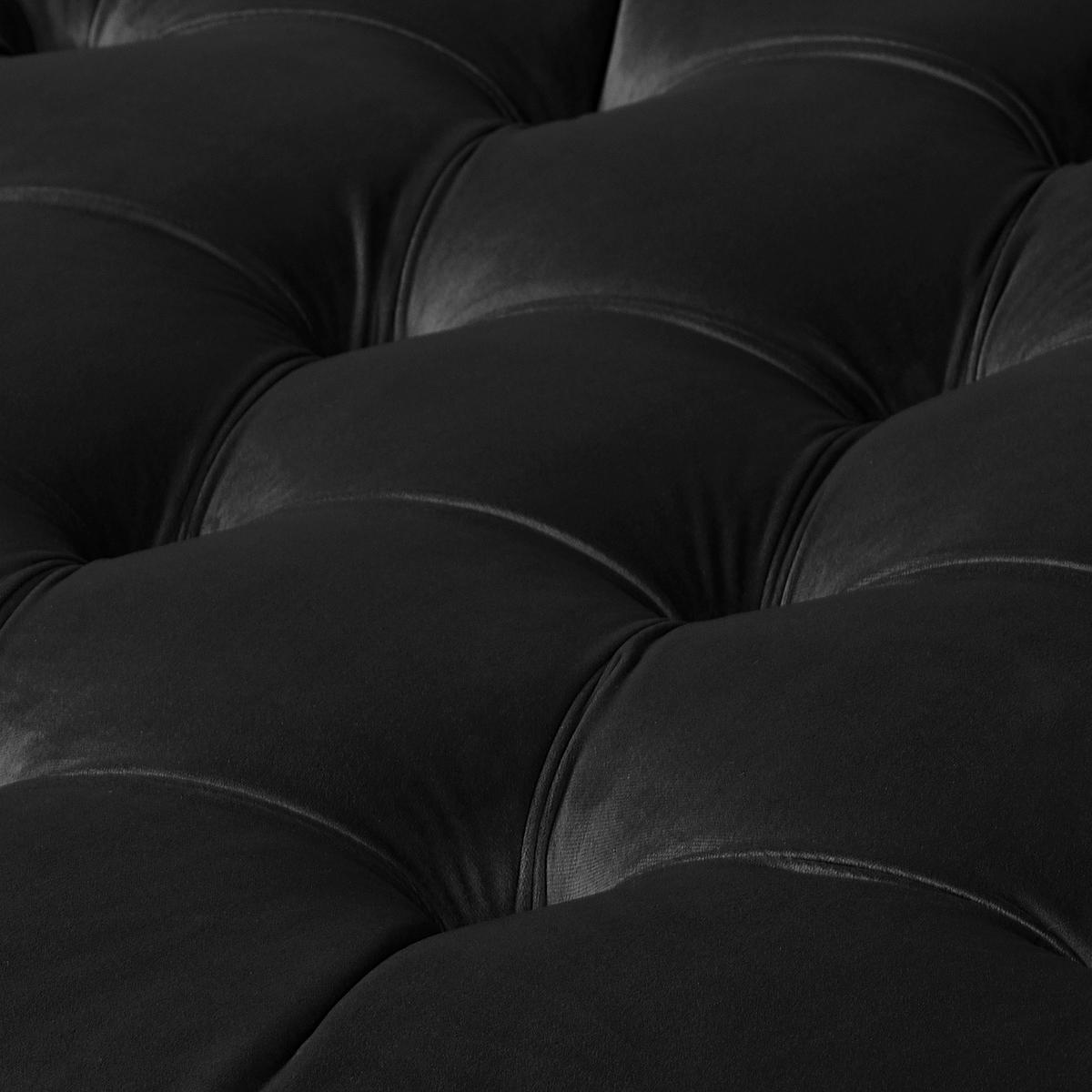 HOCKER in Textil Schwarz  - Schwarz/Braun, Design, Holz/Textil (80/45/80cm) - Livetastic