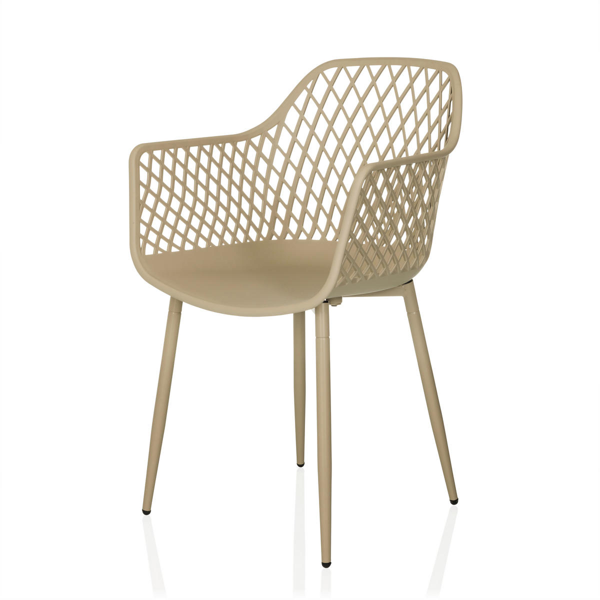 GARTENSTUHL Beige  - Beige, MODERN, Kunststoff/Metall (56/81/50cm) - MID.YOU