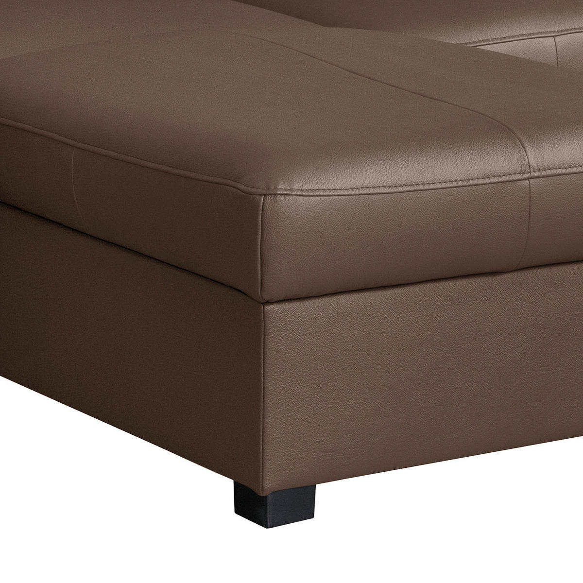 ECKSOFA TILO Bordeaux Lederlook Bettkasten  - Bordeaux/Schwarz, Design, Kunststoff/Textil (168/227cm) - Livetastic