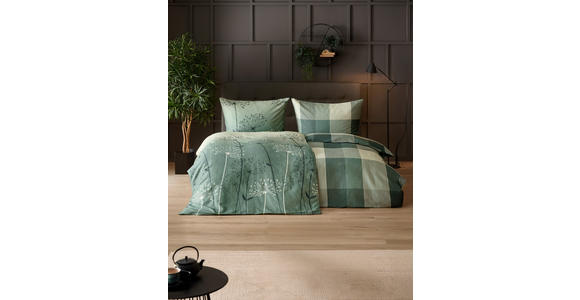 BETTWÄSCHE Mavie Satin 160/210 cm  - Grün, KONVENTIONELL, Textil (160/210cm) - Esposa