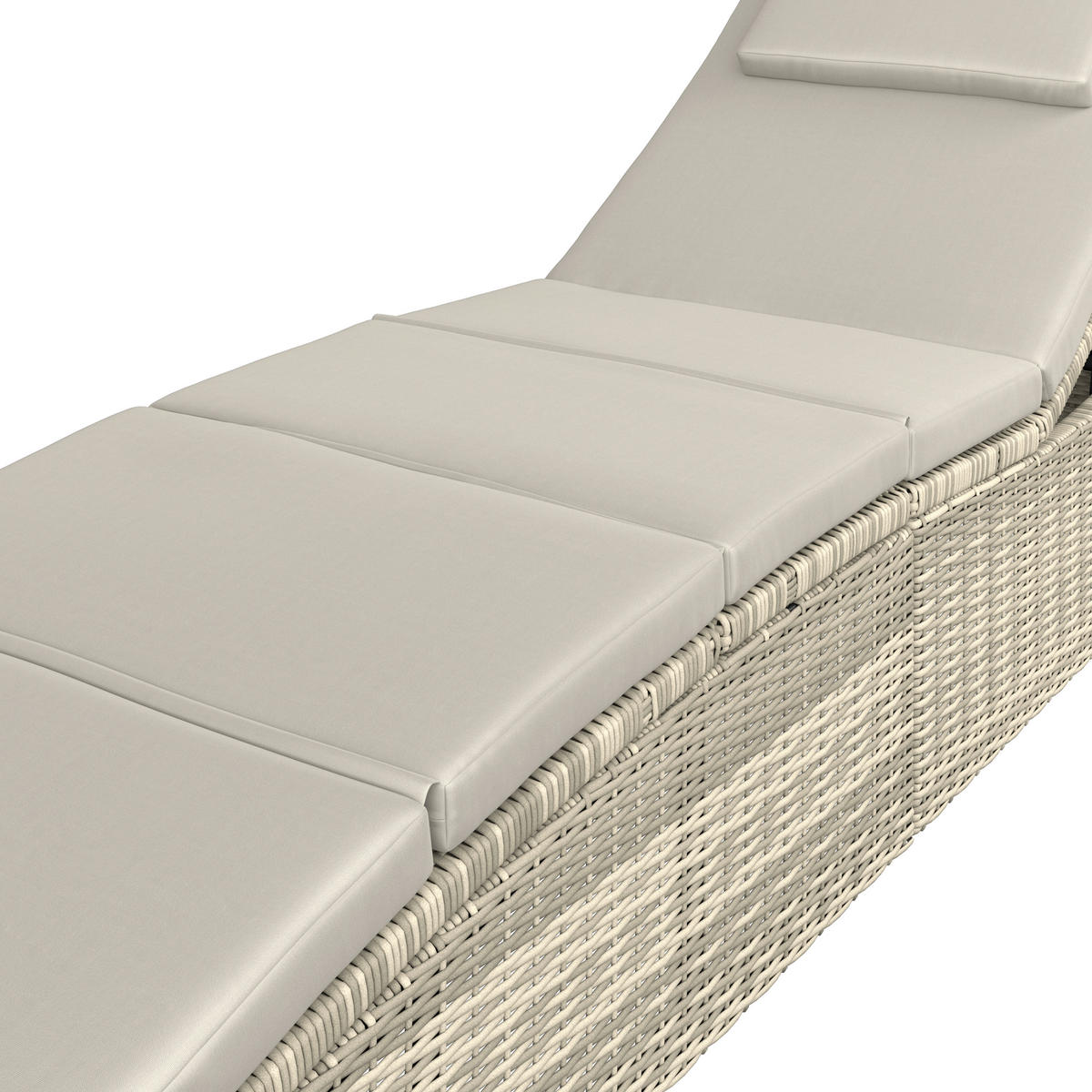 GARTENLIEGE 190/80/60 cm  - Beige, MODERN, Kunststoff/Textil (190/80/60cm) - Ambia Garden