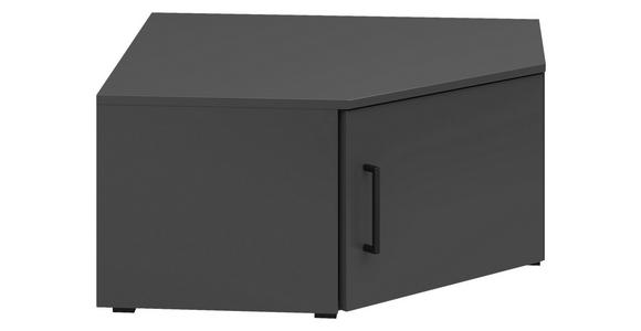 AUFSATZSCHRANK 101/35/79 cm  - Schwarz/Graphitfarben, MODERN, Holzwerkstoff/Kunststoff (101/35/79cm) - Carryhome