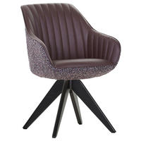 KAROSSZÉK lila, tölgyfa színű  - lila/tölgyfa színű, Konventionell, textil/fa (60/83/65cm) - Ambia Home