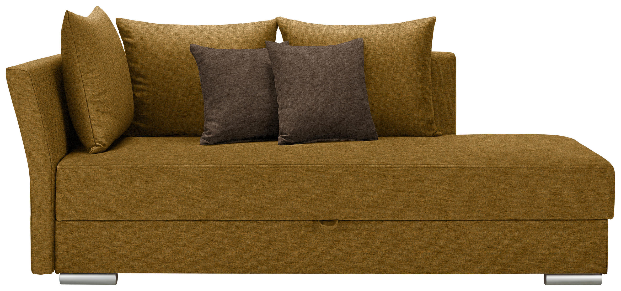LEŽADLO, textil, 220/93/100 cm - jantárová/tmavohnedá, Design, textil/plast (220/93/100cm) - Livetastic