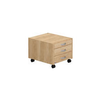 GÖRGŐS KONTÉNER - ezüst/tölgyfa, Design, műanyag/faalapú anyag (38,2/27,1/44,5cm) - Paidi