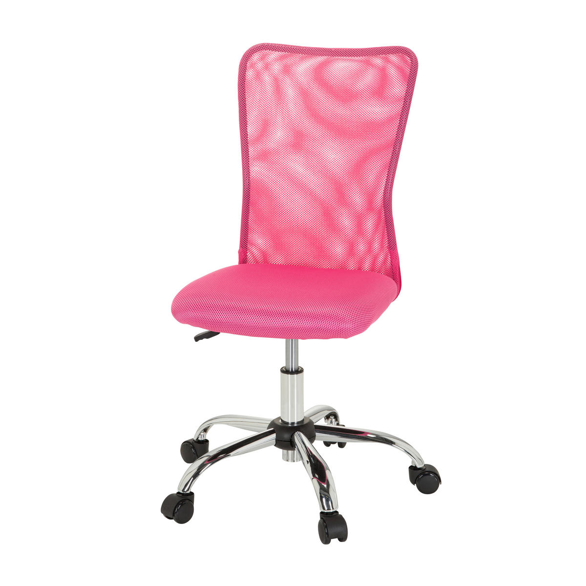 JUGENDDREHSTUHL  in Netzbespannung Pink  - Chromfarben/Pink, Basics, Kunststoff/Textil (54/88/54cm) - MID.YOU