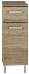 UNTERSCHRANK 30/81/33 cm   - Chromfarben/Eichefarben, KONVENTIONELL, Glas/Holzwerkstoff (30/81/33cm) - Carryhome