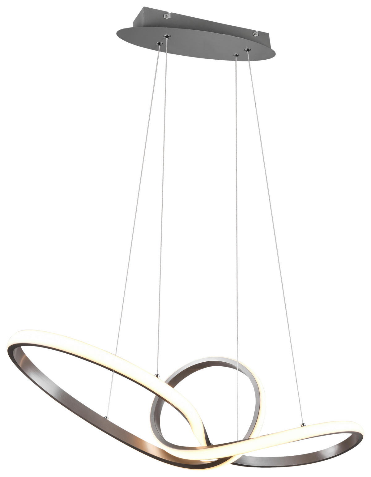 LED-HÄNGLAMPA 80/150/26,5 cm  - nickelfärgad, Design, metall (80/150/26,5cm) - P & B