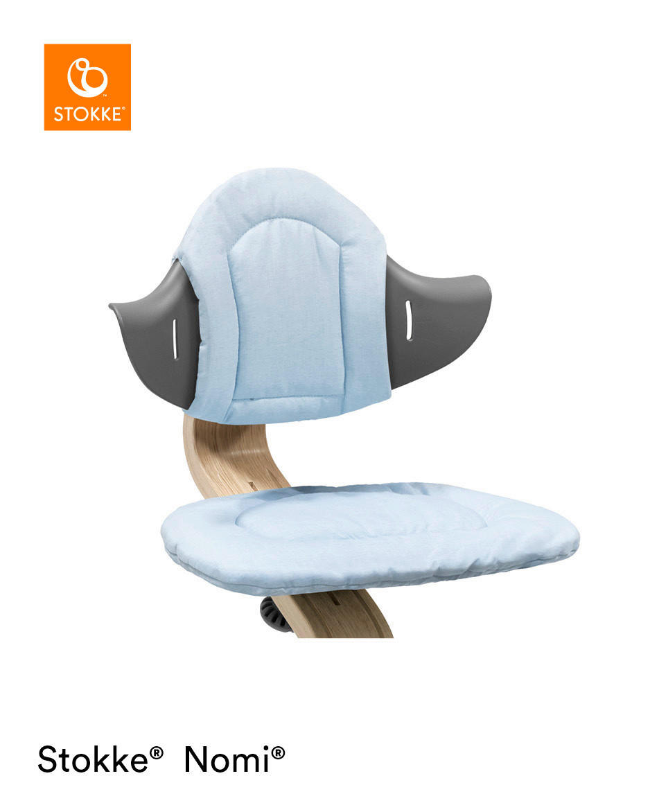 HOCHSTUHLEINLAGE Nomi  - Blau/Grau, Basics, Textil (40/25/1cm) - Stokke