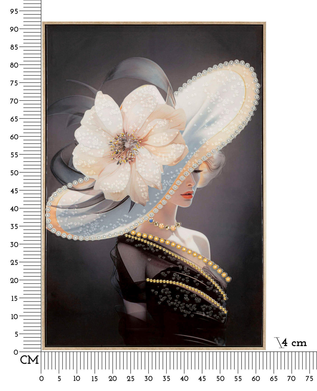 LEINWANDBILD Frauen  - Goldfarben, Basics, Holz/Textil (62/92/4cm)