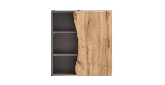 HÄNGESCHRANK 60/64/20 cm  - Eiche Wotan/Graphitfarben, Natur, Holzwerkstoff (60/64/20cm) - Xora