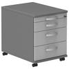 ROLLCONTAINER 42,7/54,4/60 cm  - Anthrazit/Alufarben, Konventionell, Holzwerkstoff/Metall (42,7/54,4/60cm) - Moderano