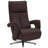 RELAXSESSEL in Leder Dunkelbraun  - Edelstahlfarben/Dunkelbraun, Design, Leder/Metall (77/110/87cm) - Valdera
