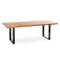 GARTENTISCH 240/95/76 cm  - Anthrazit/Teakfarben, Design, Holz/Metall (240/95/76cm)