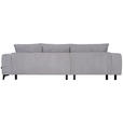 ECKSOFA  in Chenille Hellgrau  222/279 cm  - Hellgrau/Schwarz, KONVENTIONELL, Kunststoff/Textil (222/279cm) - Hom`in