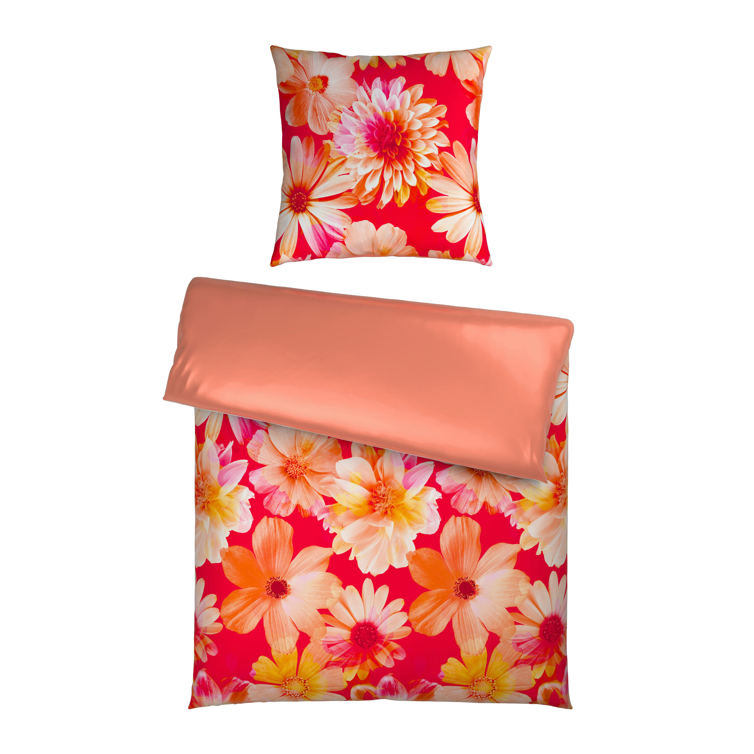 WENDEBETTWÄSCHE 135/200 cm  - Koralle, Textil (135/200cm) - Bio:Vio