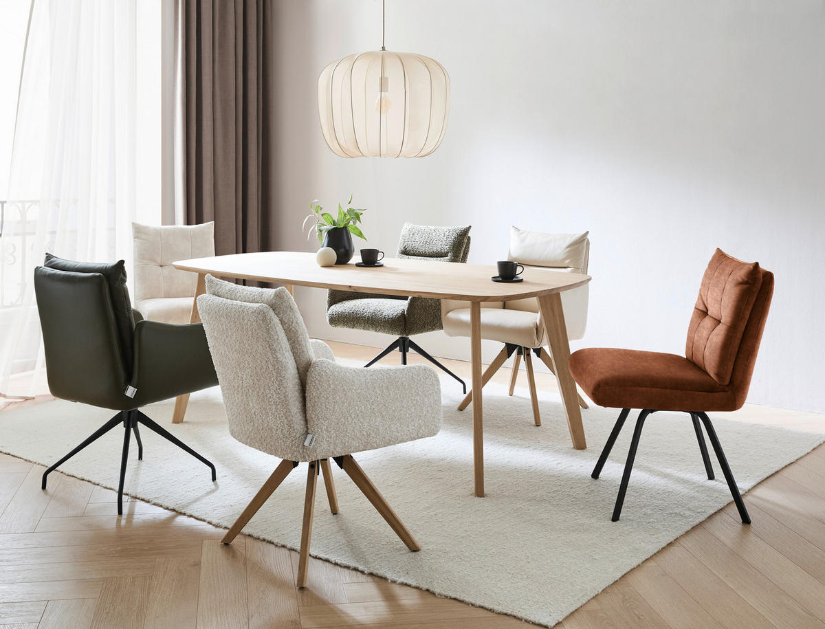 STUHL  in Velours Textil  - Rotbraun/Schwarz, Design, Textil/Metall (50/84/68cm) - Welnova