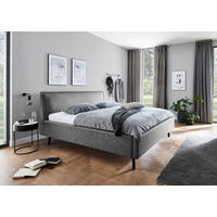 POLSTERBETT 160/200 cm  in Grau  - Schwarz/Grau, Konventionell, Holz/Textil (160/200cm) - Livetastic