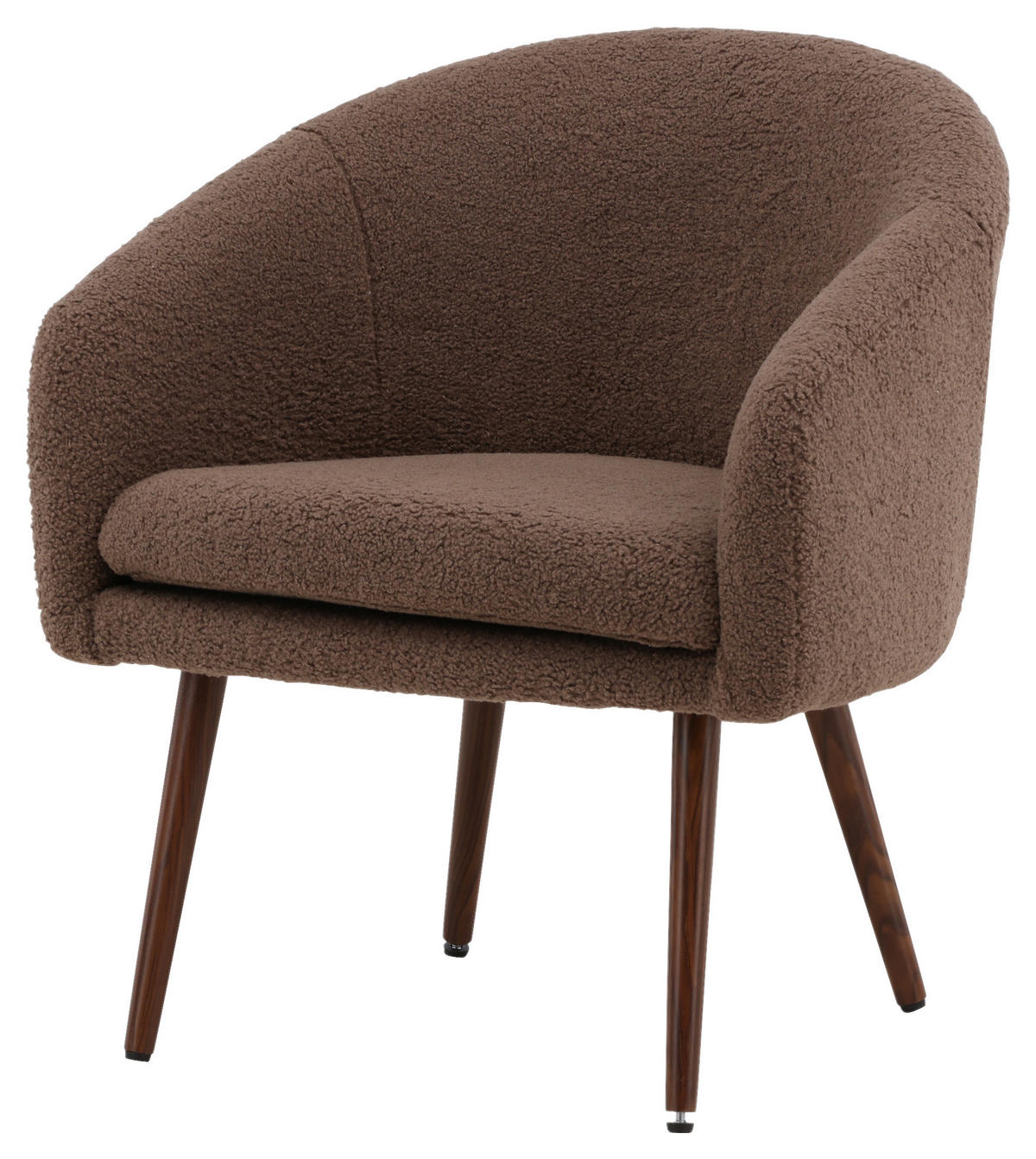 SESSEL in Teddystoff Braun  - Braun, Design, Textil/Metall (68/75/63cm) - Livetastic