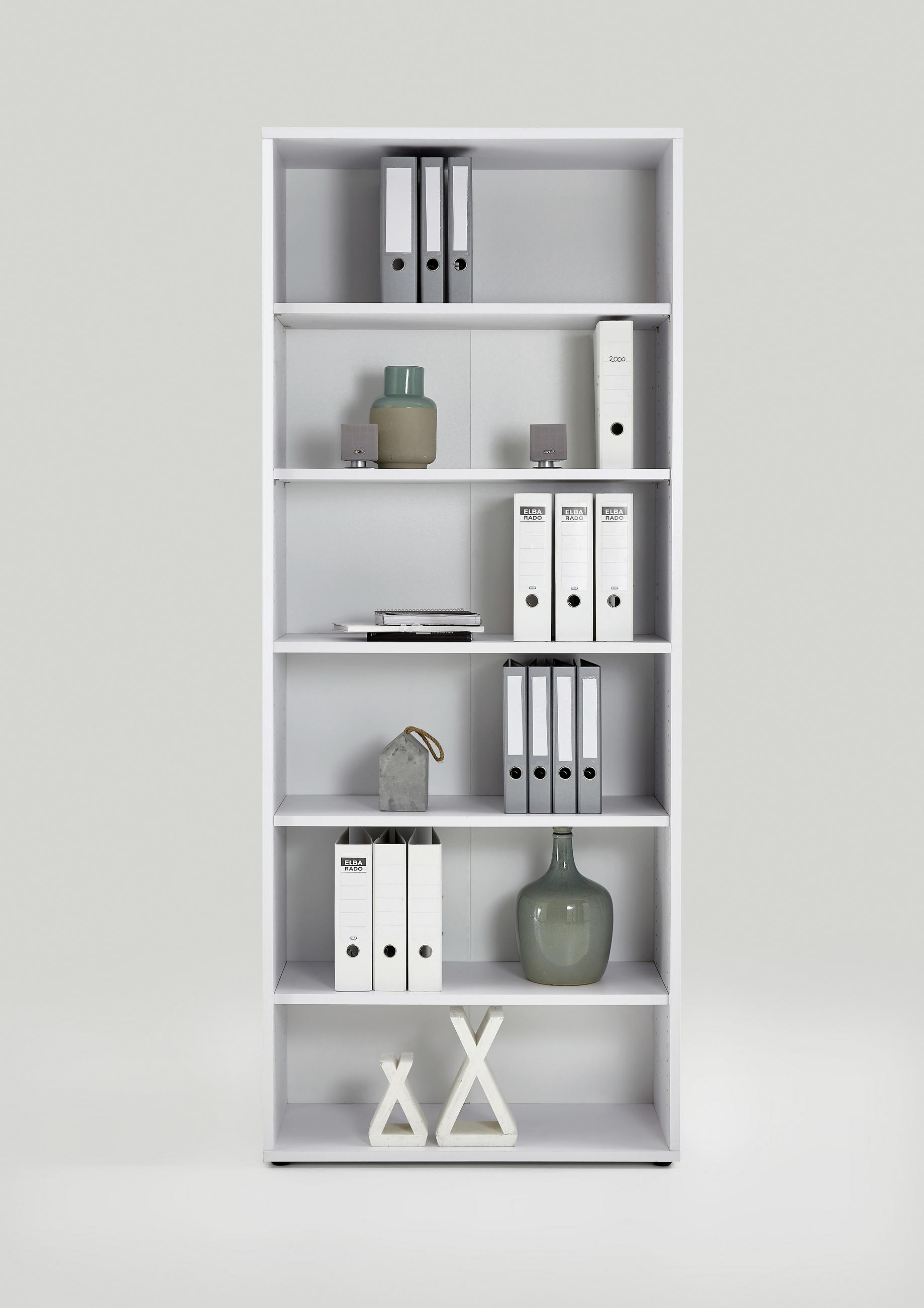 AKTENREGAL Weiß  - Weiß, MODERN, Holzwerkstoff (89/221,5/40cm) - Carryhome