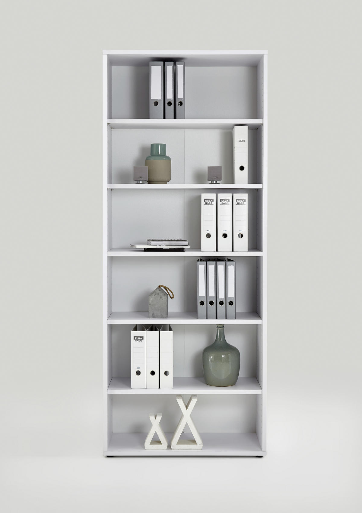 AKTENREGAL Weiß  - Weiß, MODERN, Holzwerkstoff (89/221,5/40cm) - Carryhome