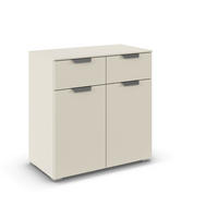 KOMMODE  in 80/81/42 cm  - Chromfarben/Champagner, Design, Holzwerkstoff/Metall (80/81/42cm) - Carryhome