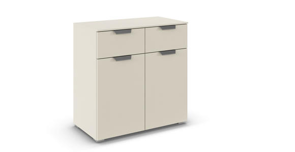 KOMMODE in 80/81/42 cm - Chromfarben/Champagner, Design, Holzwerkstoff/Metall (80/81/42cm) - Carryhome