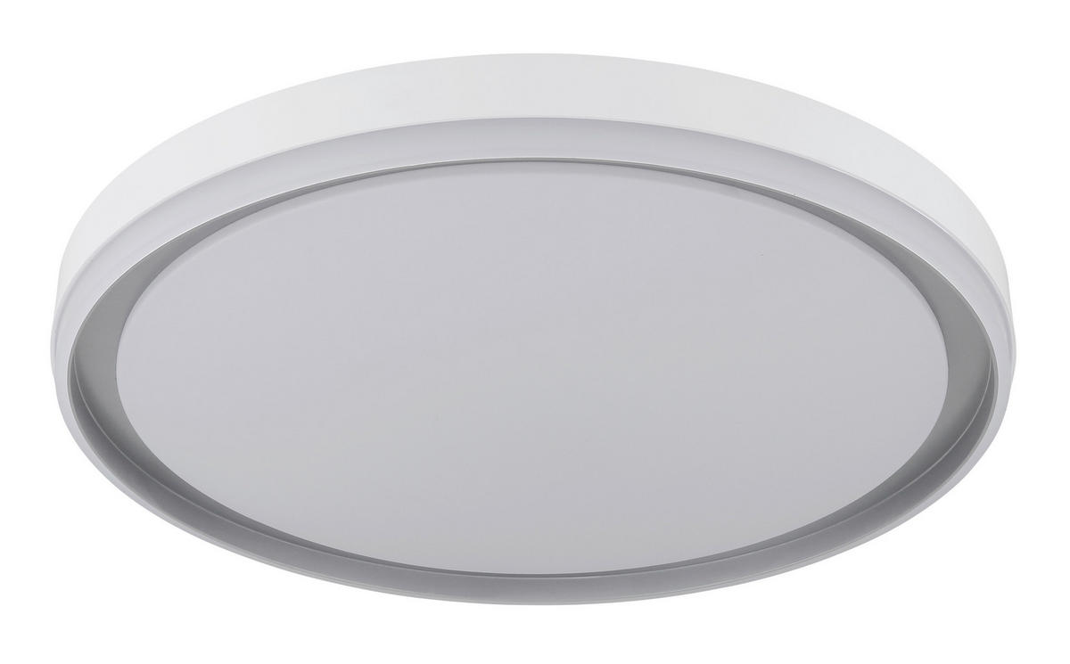 STROPNA LED-SVETILKA  JANICE ///230 V/ - srebrne barve/bela, Design, kovina/umetna masa (50/8cm) - Globo
