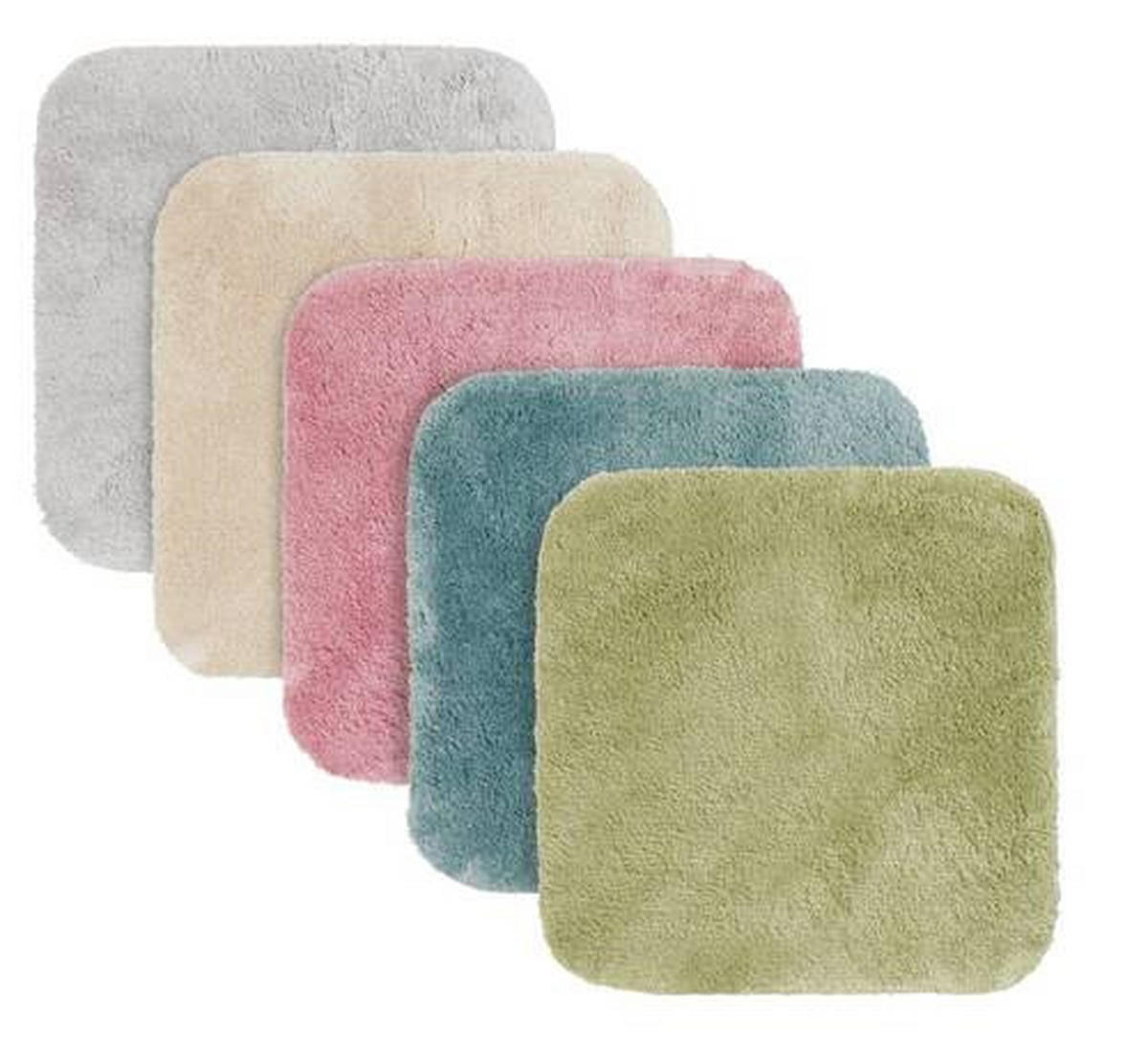 BADEMATTE Silberfarben 50/50 cm  - Silberfarben, KONVENTIONELL, Textil (50/50cm) - Esposa
