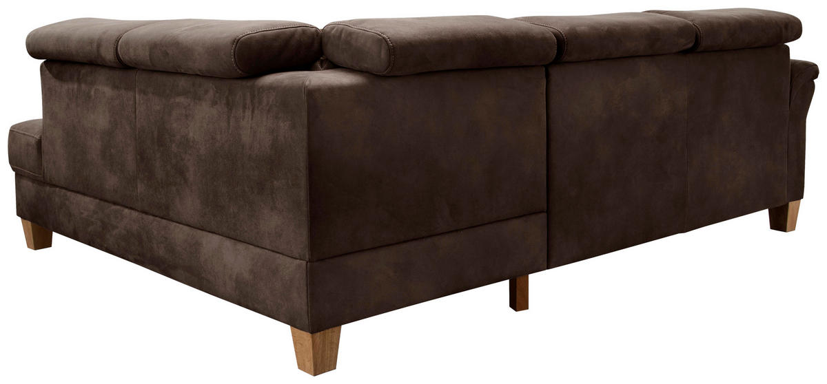 ECKSOFA in Mikrofaser Mokka  - Eichefarben/Beige, Konventionell, Holz/Textil (194/245cm) - Sit & More