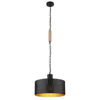 VISEČA SVETILKA  Rielly   140/25/120 cm         E27 - zlate barve/črna, Design, kovina/umetna masa (140/25/120cm) - Globo