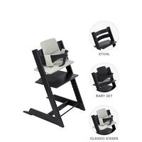 HOCHSTUHL-SET Tripp Trapp Bundles  - Schwarz, Basics, Holz (83/57/46cm) - Stokke