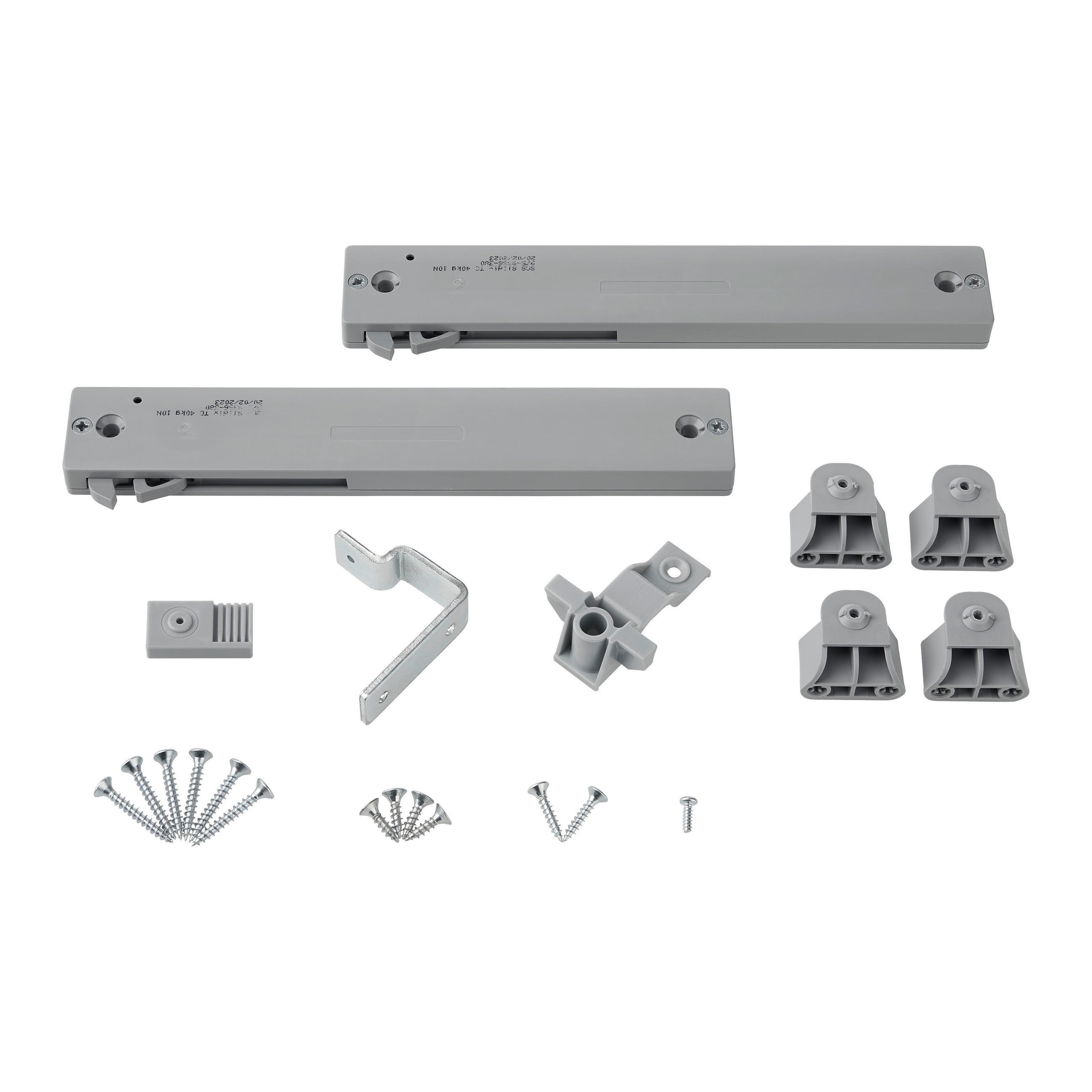 TÜRDÄMPFER 22/1,5/4 cm 2-teilig Hellgrau  - Hellgrau, Kunststoff (22/1,5/4cm) - Carryhome