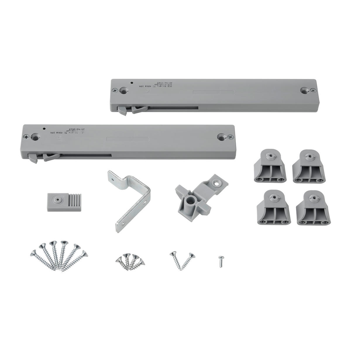 TÜRDÄMPFER 22/1,5/4 cm 2-teilig Hellgrau  - Hellgrau, Kunststoff (22/1,5/4cm) - Carryhome