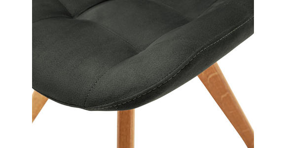 STUHL Flachgewebe Schwarz - Schwarz, KONVENTIONELL, Holz/Textil (56/84/63cm) - Carryhome