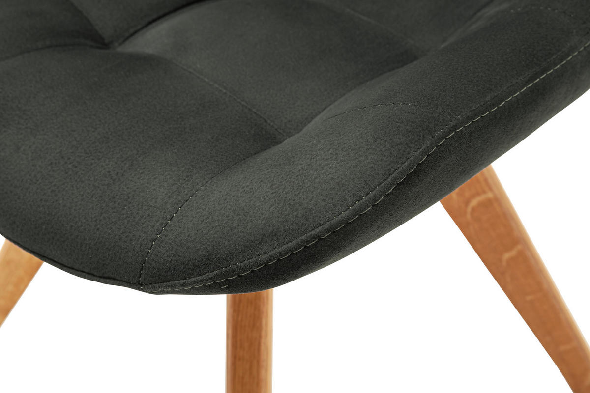 STUHL Flachgewebe Schwarz  - Schwarz, KONVENTIONELL, Holz/Textil (56/84/63cm) - Carryhome