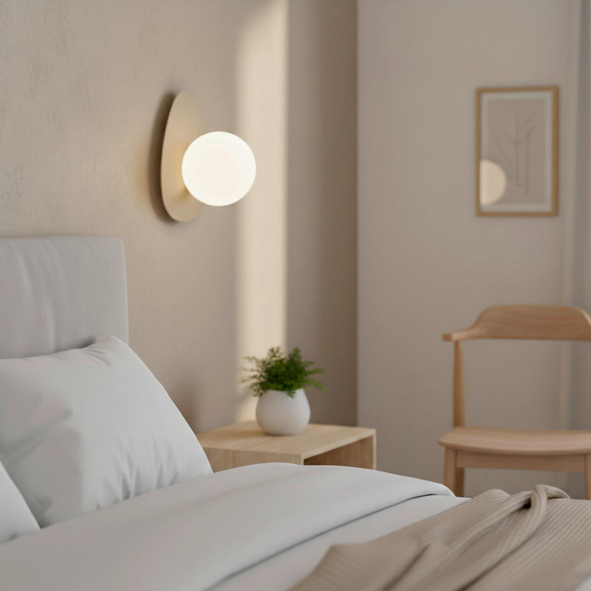 WANDLEUCHTE  16/13/20 cm    - Beige, KONVENTIONELL, Glas/Metall (16/13/20cm)