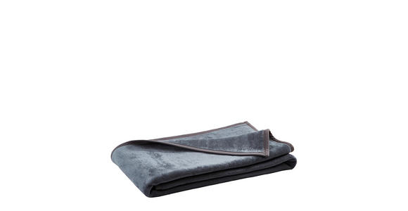 PLAID MELANIE UNI 3560-816 - Dunkelgrau, Basics, Textil (150/200cm) - Novel