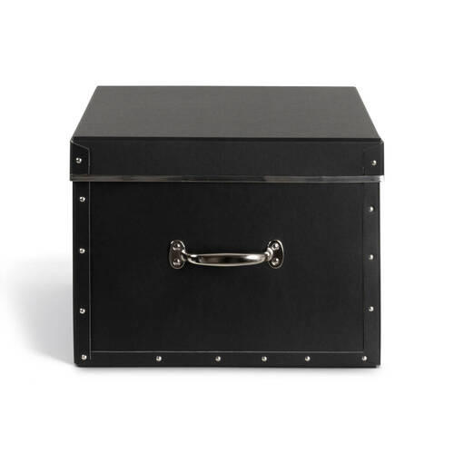 AUFBEWAHRUNGSBOX    51/38/28.5 cm  - Schwarz, Basics, Karton/Papier (51/38/28.5cm)