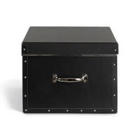 AUFBEWAHRUNGSBOX    51/38/28.5 cm  - Schwarz, Basics, Karton/Papier (51/38/28.5cm)