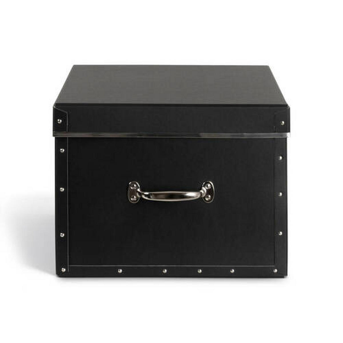 AUFBEWAHRUNGSBOX    51/38/28.5 cm  - Schwarz, Basics, Karton/Papier (51/38/28.5cm)