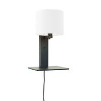 VÄGGLAMPA GOOD&MOJO  19/24/36 cm   - vit/svart, Trend, trä/textil (19/24/36cm) - Good & Mojo