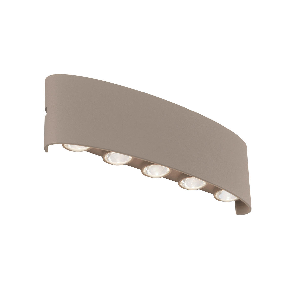 LED-WANDLEUCHTE 27/4,7/8 cm   - Sandfarben, Design, Metall (27/4,7/8cm)