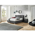 BOXSPRINGBETT 200/200 cm  in Grau  - Chromfarben/Grau, KONVENTIONELL, Textil (200/200cm) - Dieter Knoll