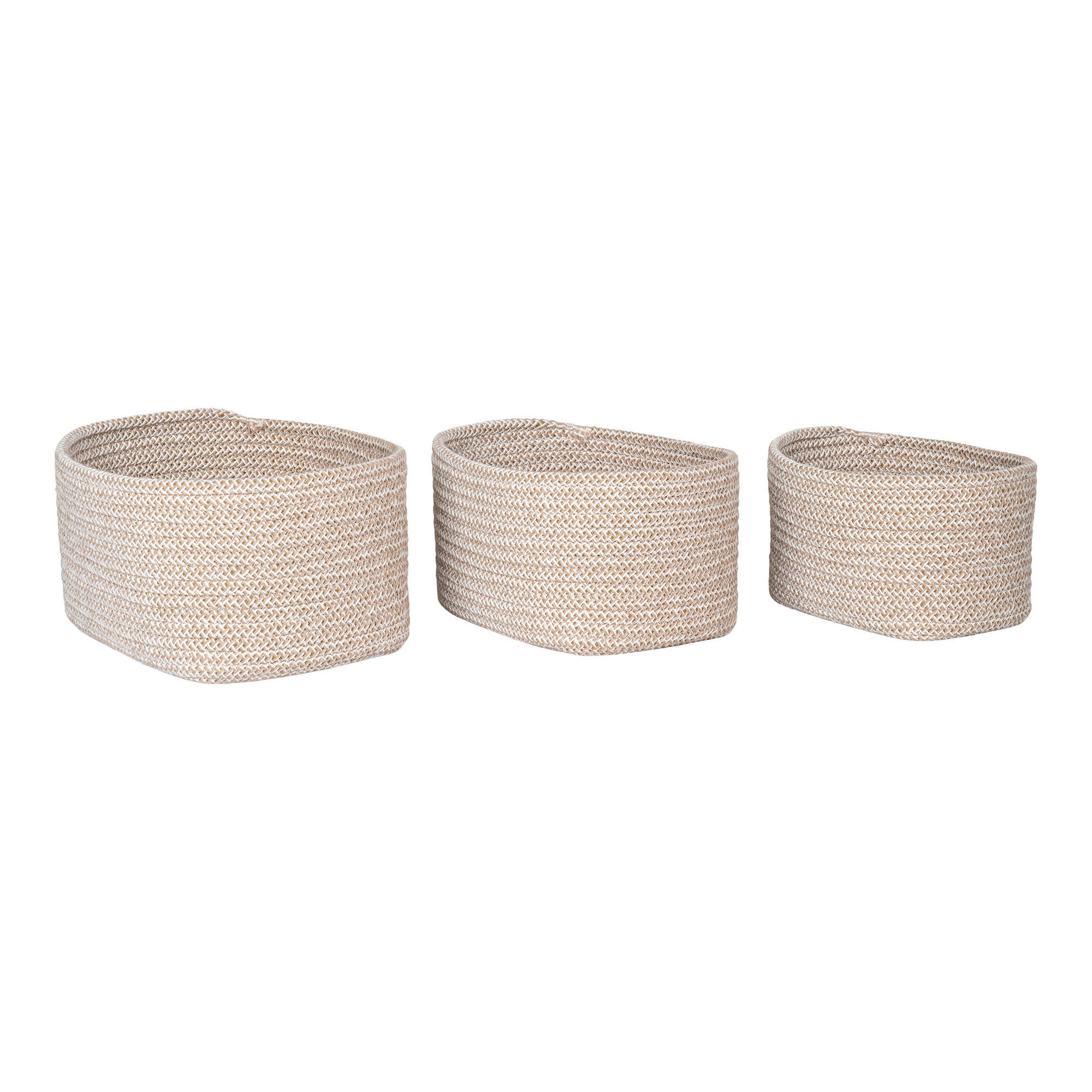 KORBSET - Beige, Basics, Textil