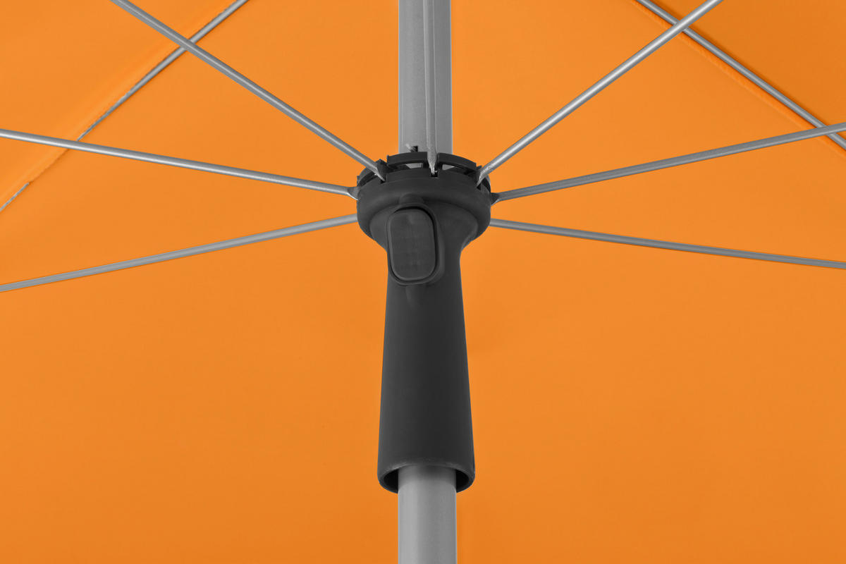 SONNENSCHIRM   - Silberfarben/Orange, Basics, Textil/Metall (150/220/150cm) - Schneider