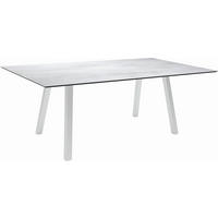 GARTENTISCH Kunststoff Silberfarben, Hellgrau rechteckig  - Silberfarben/Hellgrau, MODERN, Kunststoff/Metall (180/100/75cm) - Stern