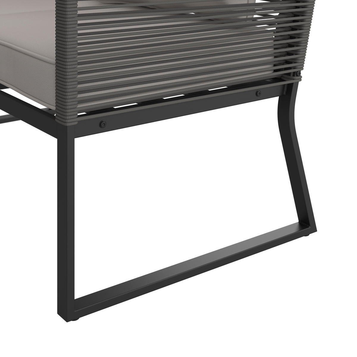 BAŠT. GARNITURA ZA RUČAVANJE 2 dela  - prirodna boja/svetlosiva, Moderno, staklo/metal (181/73/65cm) - Bessagi Garden