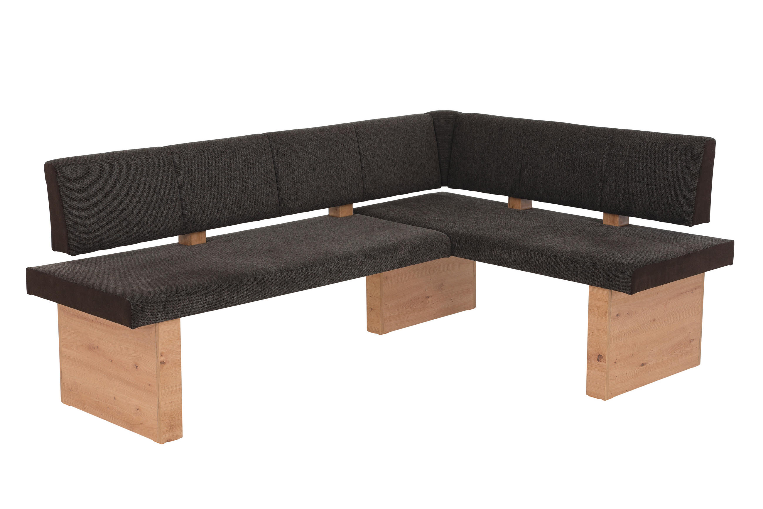 ECKBANK 140/200 cm Flachgewebe Braun   - Eiche Artisan/Braun, MODERN, Textil (140/200cm) - MID.YOU